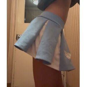blue mini skirt